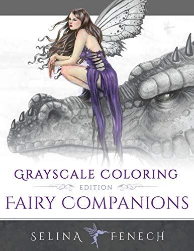 Fairy Companions - Grayscale Coloring Edition (Grayscale Coloring Books by Selina)