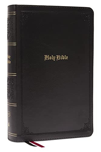 KJV, Personal Size Large Print Single-Column Reference Bible, Leathersoft, Black, Red Letter, Thumb Indexed, Comfort Print: Holy Bible, King James Version