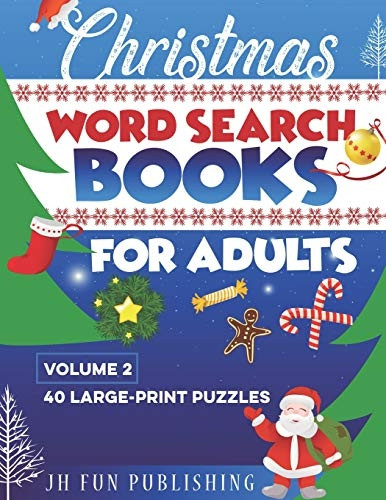 Christmas Word Search Books For Adults: 40 Large-Print Puzzle (Volume 2)