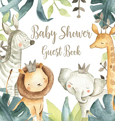 Safari Baby Shower Guest  Book (Hardcover)