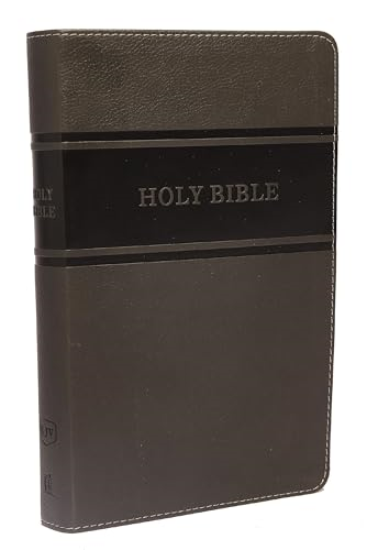KJV, Deluxe Gift Bible, Imitation Leather, Gray, Red Letter Edition, Comfort Print