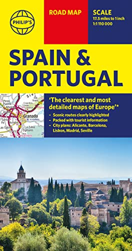 Philip's Spain and Portugal Road Map (Philip's Sheet Maps)