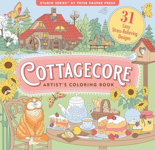 Cottagecore Adult Coloring Book