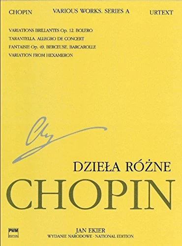 Various Works for Piano, Series a: Chopin National Edition Volume XII (National Edition: Series a: Works Published...