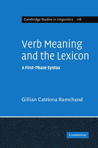 Verb Meaning and the Lexicon: A First Phase Syntax