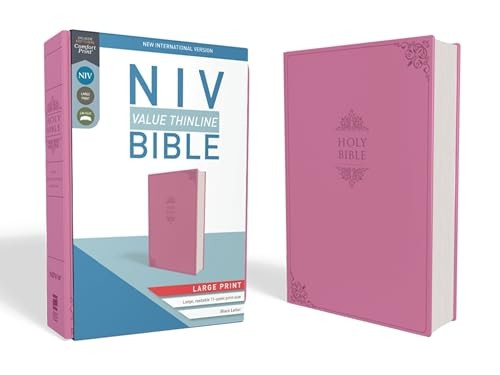 NIV, Value Thinline Bible,Large Print, Leathersoft,Pink, Comfort Print