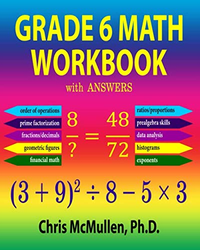Grade 6 Math Workbook with -  Answers (Improve Your Math -  Fluency)