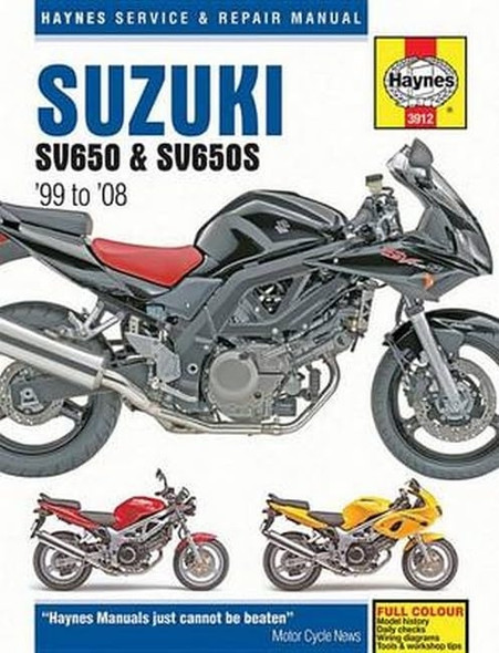 Suzuki SV650 & SV650S Motorcycle Repair Manual: 99-08 (Haynes Service & Repair Manual)