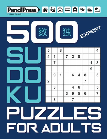 500 Expert Sudoku Puzzles for Adults (with answers)
