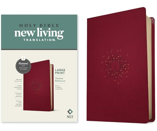 NLT Large Print Thinline Reference Bible, Filament Enabled E