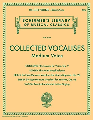 COLLECTED VOCALISES CONCONE LUTGEN SIEBER VACCAI MEDIUM VOICE BOOK