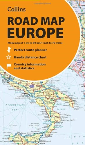 Collins Road Map of  Europe: Folded Map