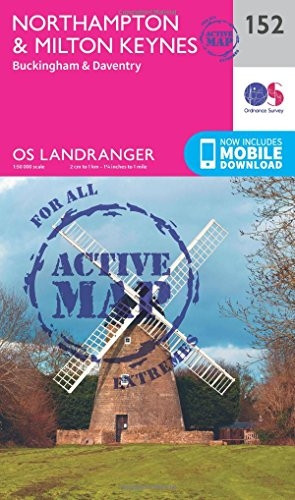 Northampton, Milton Keynes,Buckingham & Daventry (OS Landranger Map)