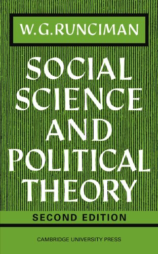 Social Science and Political Theory - Walter G. Runciman - Paperback