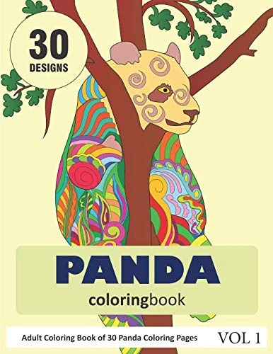 Pandas Coloring Book: 30 Coloring Pages of Panda Designs in Coloring Book for Adults (Vol 1)