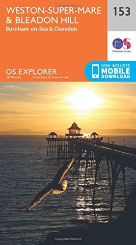OS Explorer Map (153) Weston-Super-Mare and Bleadon Hill