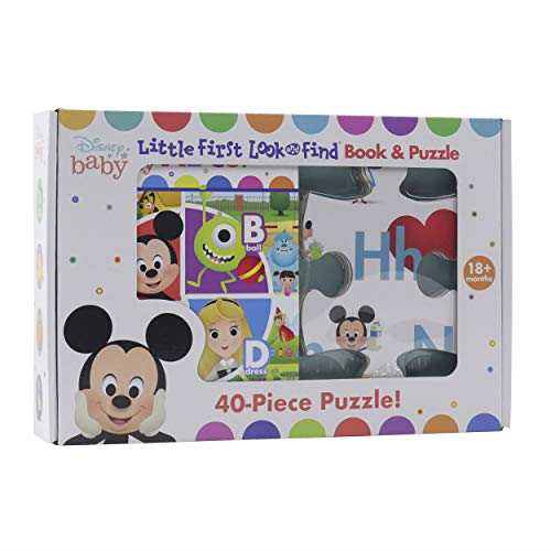 Disney Baby: ABCs: Little First Look and Find Book & Puzzle (Look and Find) [Board book]
