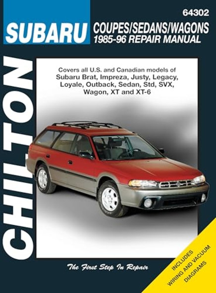 Subaru Impreza, Legacy, Justy, XT, SVX, Brat and 1.6, 1.8 L-series (1985-96) (Chilton total car care)