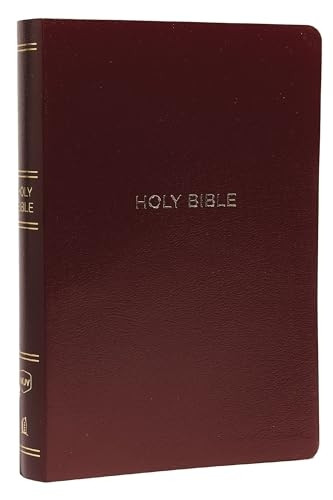 NKJV, Reference Bible, Center-Column Giant Print, Leather-Look, Burgundy, Indexed, Red Letter Edition, Comfort Print
