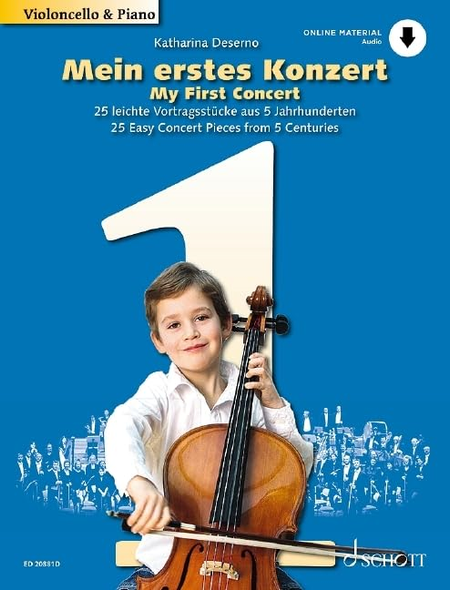 My First Concert: 25 Concert Pieces from 5 Centuries for Cello and Piano - Book/Audio Online
