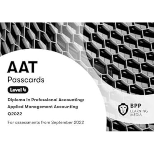 AAT Applied Management Accounting: Passcards