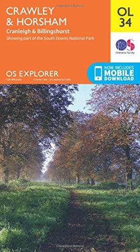 OS Explorer OL34 Crawley & Horsham (OS Explorer Map)