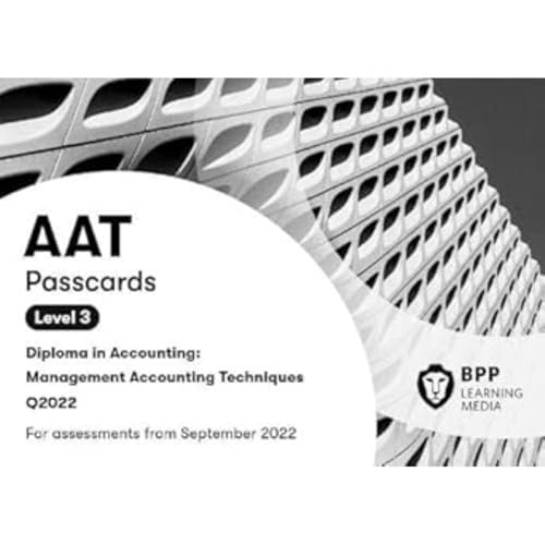 AAT Management Accounting Techniques: Passcards