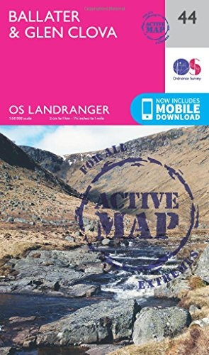 Ballater, Glen Clova (OS Landranger Map)