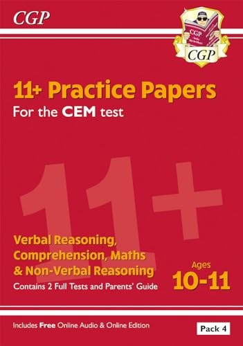 New 11+ CEM Practice Papers: Ages 10-11 - Pack 4 (with Parents' Guide & Online Edition)