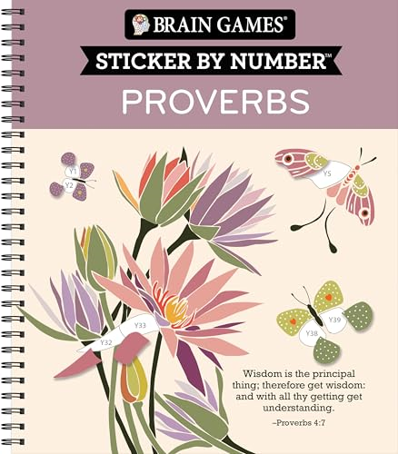 Brain Games - Sticker by  Number: Proverbs