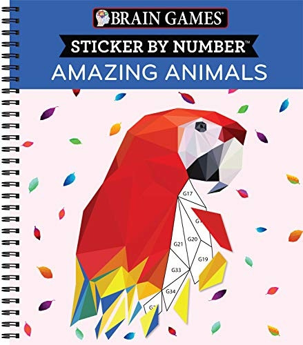 Brain Games - Sticker by Number: Amazing Animals (Brain Games - Sticker by Number)