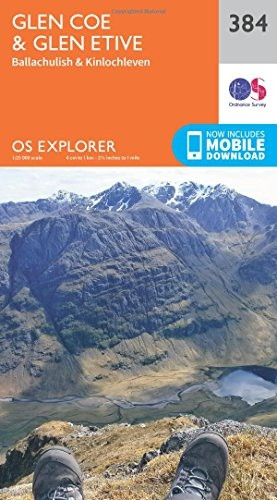 OS Explorer Map (384) Glen Coe