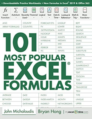 101 Most Popular Excel Formulas (101 Excel)