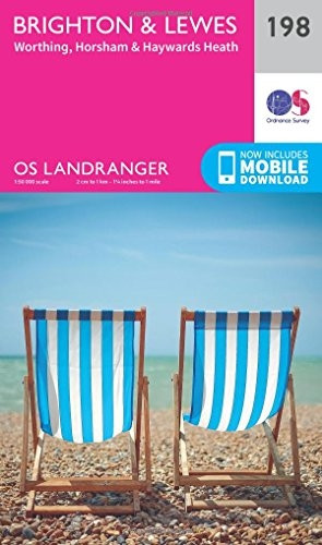Landranger (198) Brighton & Lewes, Haywards Heath (OS Landranger Map)