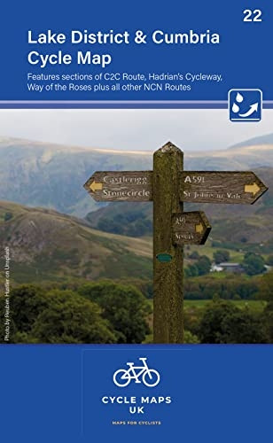 Lake District & Cumbria Cycle Map 22: Features sections of the C2C route, Hadrians Cycleway, Way of the Roses plus other NCN routes (Cycle Maps UK)
