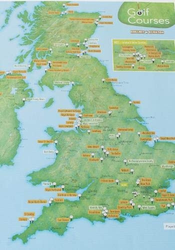 UK Golf Courses Collect & Scratch Print (Collect & Scratch Prints)