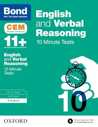 Bond 11: English & Verbal Reasoning CEM 10 Minute Tests: 8-9 years
