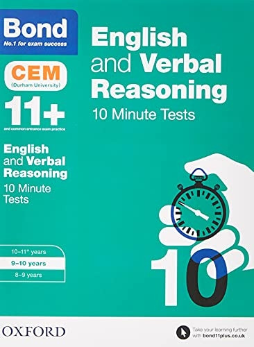 Bond 11: English & Verbal Reasoning CEM 10 Minute Tests: 9-10 years
