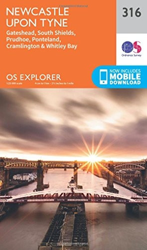 OS Explorer Map (316) Newcastle Upon Tyne