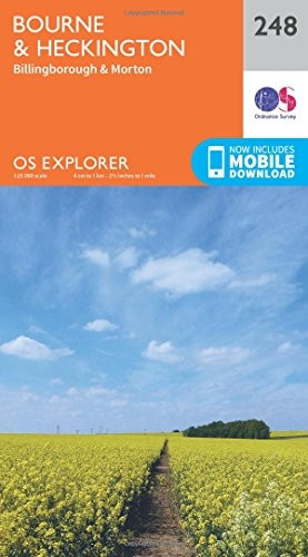 OS Explorer Map (248) Bourne and Heckington