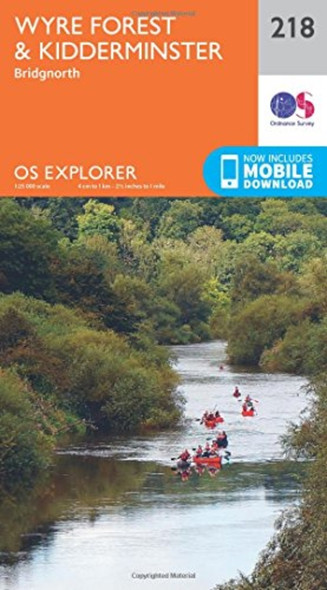 OS Explorer Map (218) Kidderminster and Wyre Forest