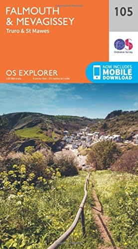 OS Explorer Map (105) Falmouth and Mevagissey, Truro and St Mawes