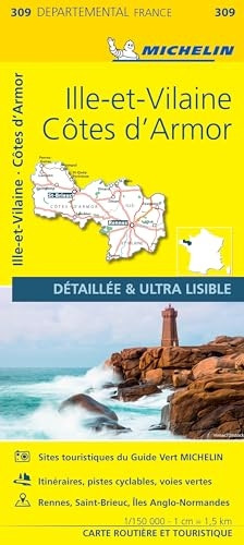 Cotes-d'Armor, Ille-et-Vilaine - Michelin Local Map 309