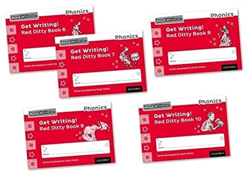 Read Write Inc. Phonics: Get Writing! Red Ditty Books 6-10 Mixed Pack of 5