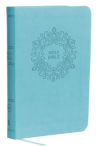 NKJV, Value Thinline Bible, Compact, Imitation Leather, Blue, Red Letter Edition, Comfort Print