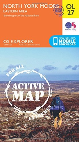 OS Explorer ACTIVE OL27 North York Moors - Eastern area (OS Explorer Map Active)