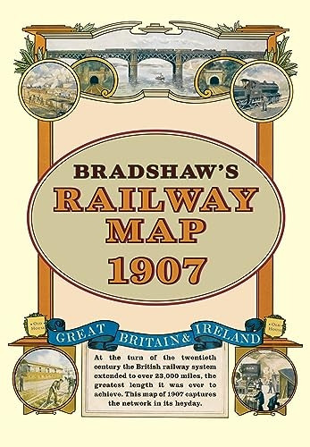 Bradshaw's Railway Folded Map 1907