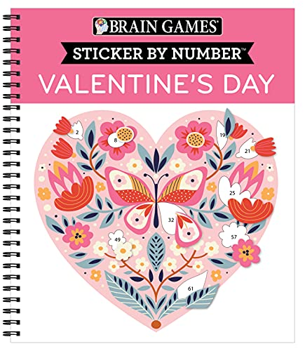 Brain Games - Sticker by Number: Valentine's Day (Brain Games - Sticker by Number)