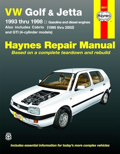 VW Golf & Jetta 1993 Thru 1998 (Haynes Repair Manual)