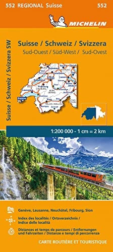 Suisse Sud-Ouest - Michelin Regional Map 552: Maps